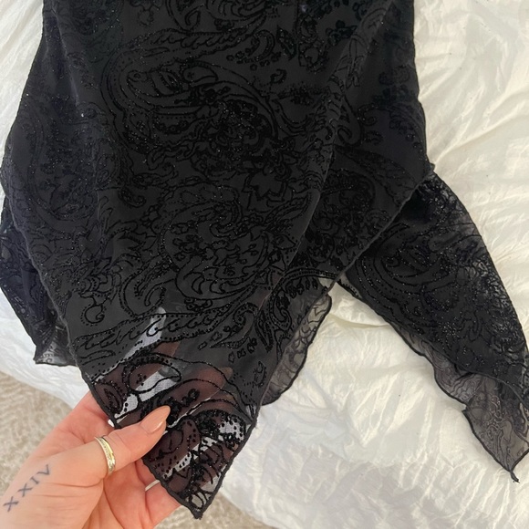 Vintage Sparkle Black Dress - Picture 7 of 9